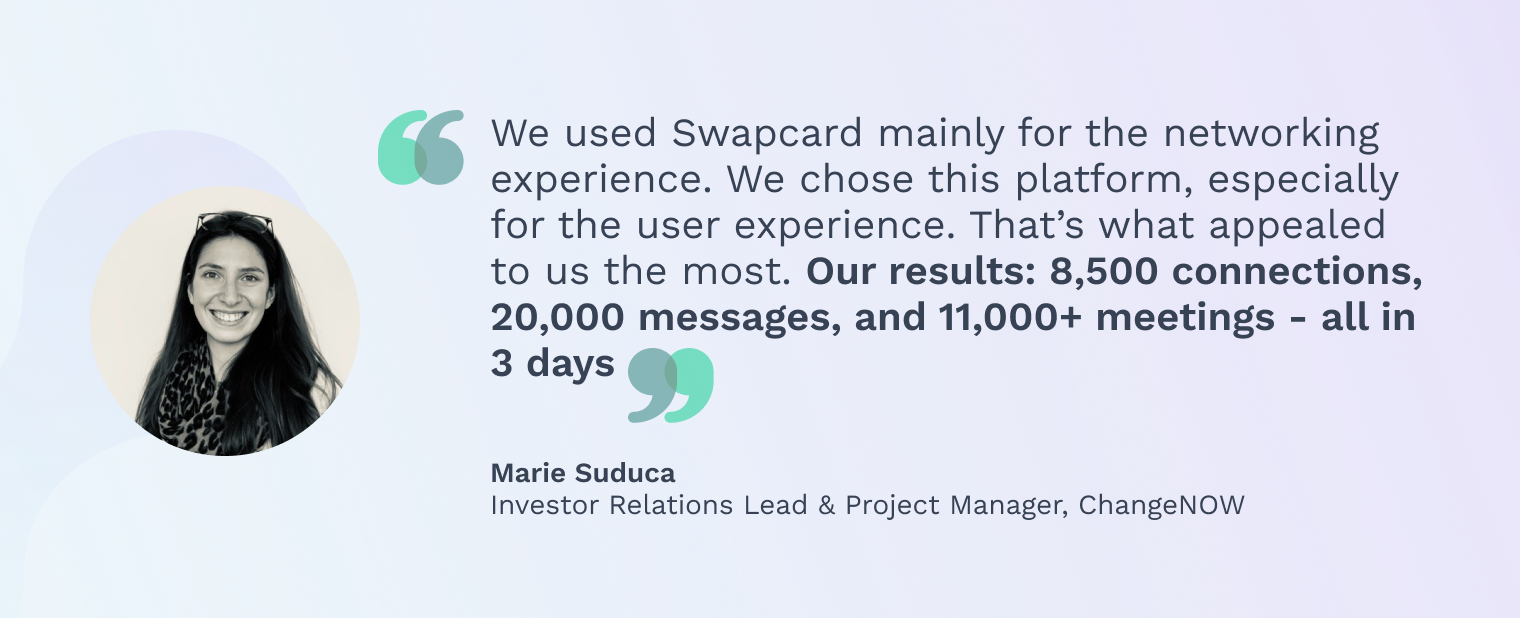 Swapcard_Power Your Event With Swapcard AI_ChangeNOW Marie Suduca