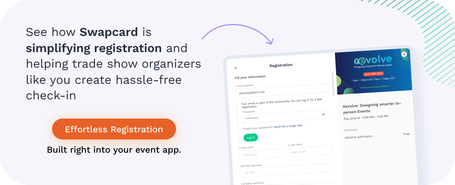 Swapcard_Trade show platforms_Registration