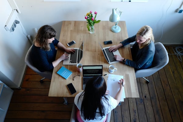 group-of-women-live-streaming