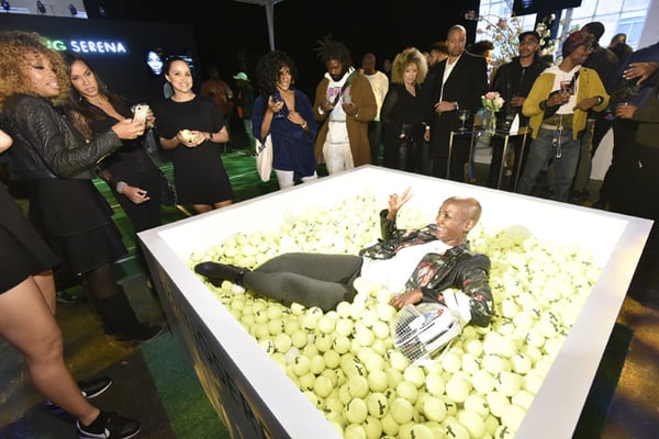 tennis inspired ball pit. Photo- Eugene GologurskyGetty Images for HBO http-sumo.lyYy5i