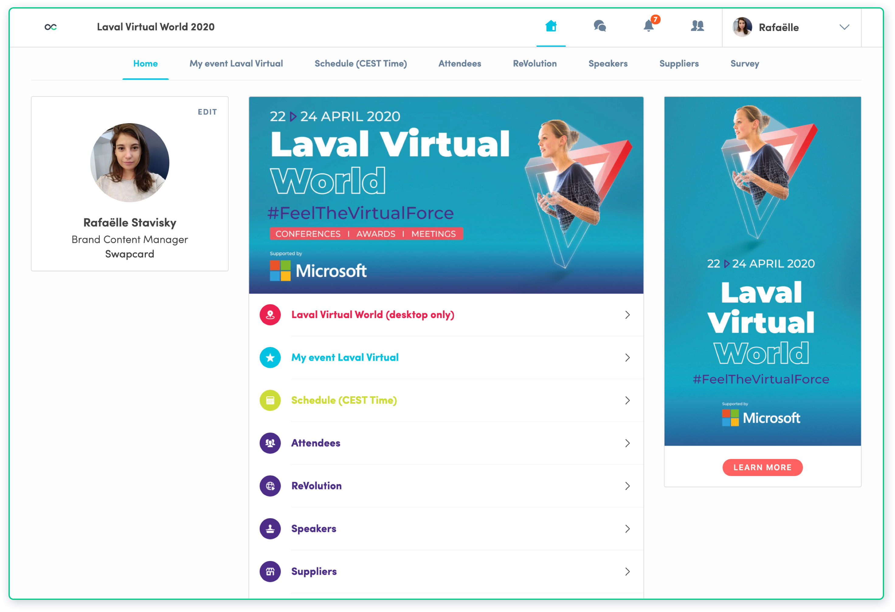 Laval Virtual organise avec succès un événement virtuel avec Swapcard